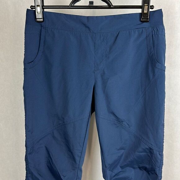 bcg Outdoor Capri Cropped Pants Hiking Lightweight Size Small Black Blue Gray Lo - Picture 3 of 14